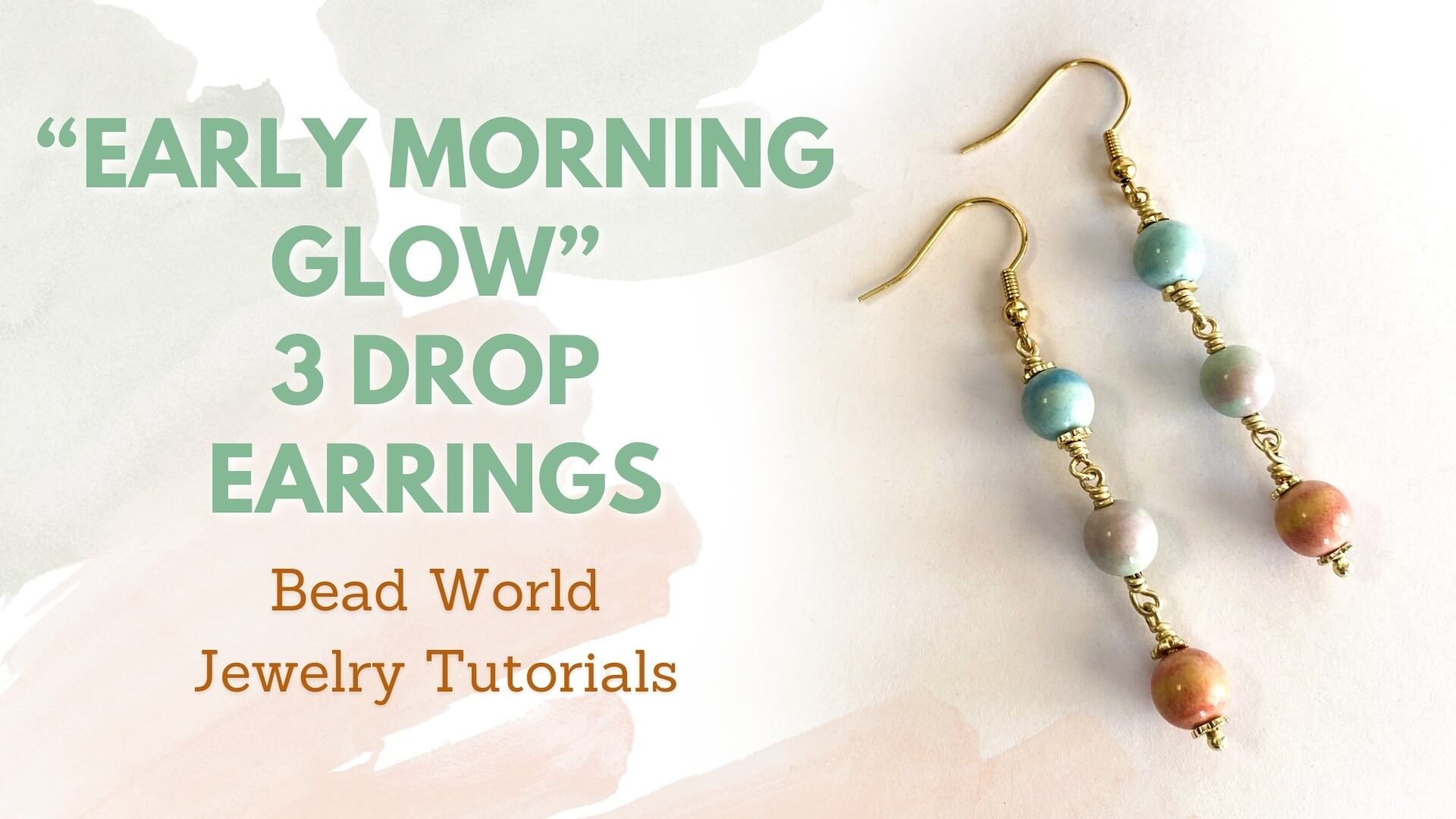 ​“Early Morning Glow” 3-Drop Earrings