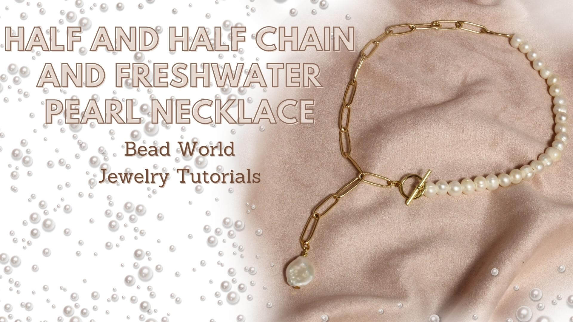 ​Half and Half Chain and Freshwater Pearl Necklace