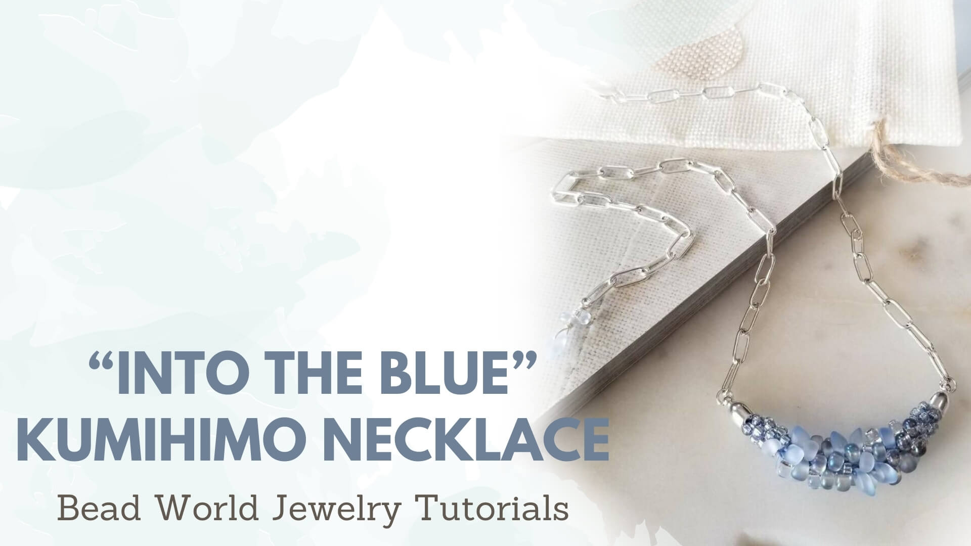 ​“Into the Blue” – Kumihimo Bar Style Necklace