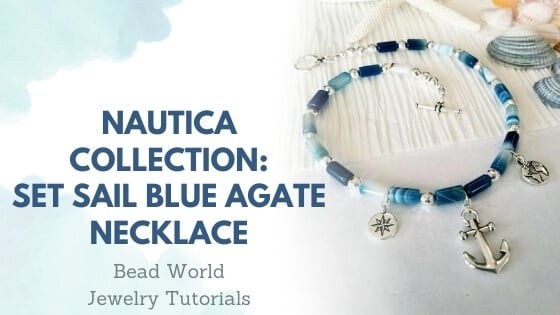 ​Nautica Collection – Set Sail Blue Agate Necklace