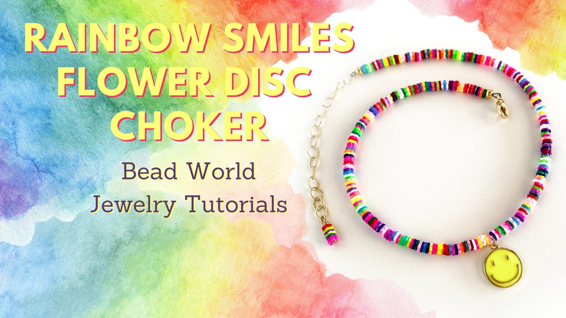 ​Rainbow Smiles Flower Disc Collection – Choker Necklace