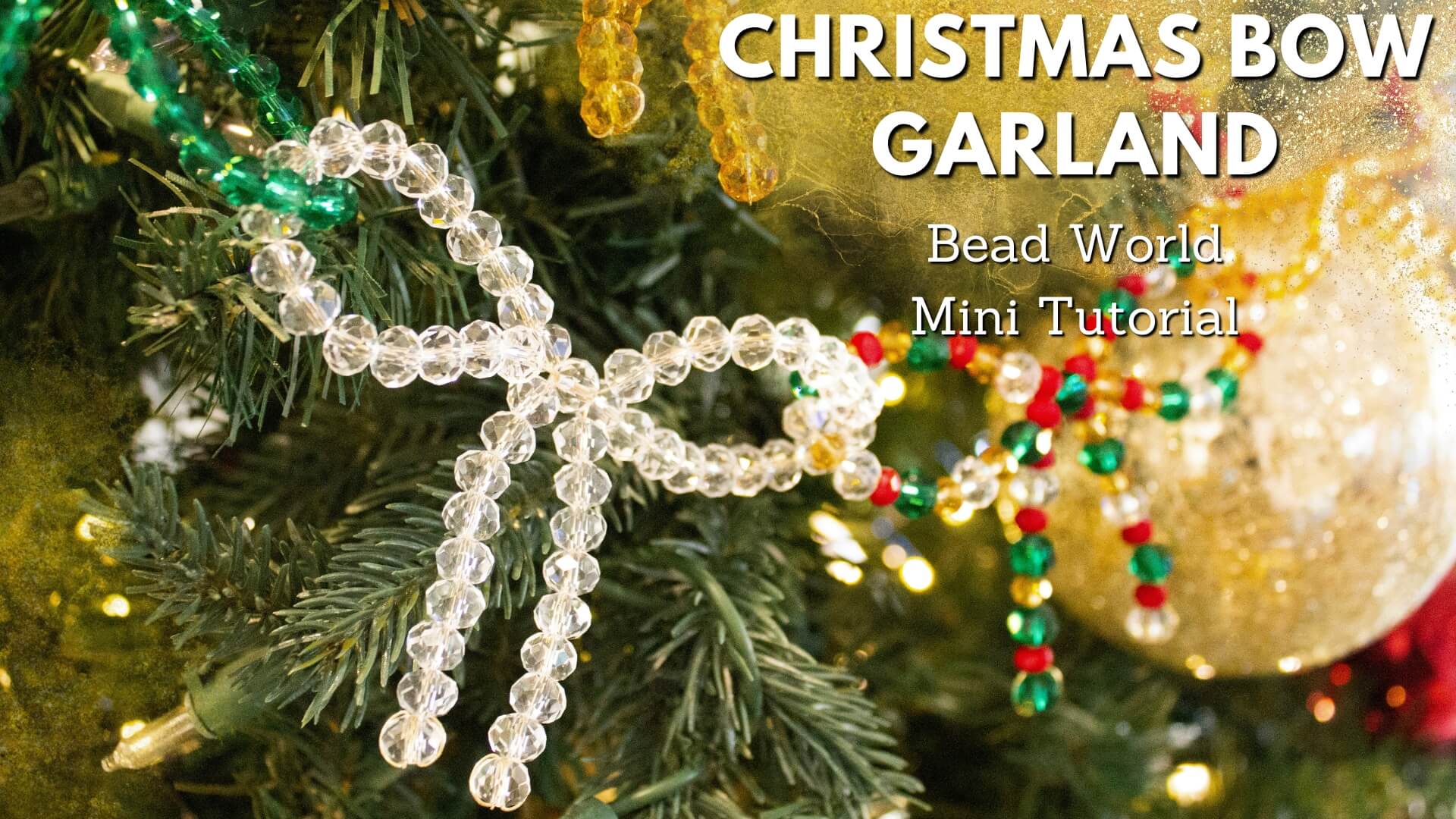 Christmas Bow Garland - Mini Tutorial