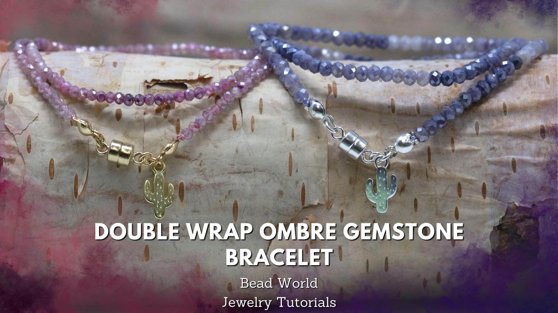 Double Wrap Beaded Necklace-Purple Double Wrap Beaded Necklace-Purple