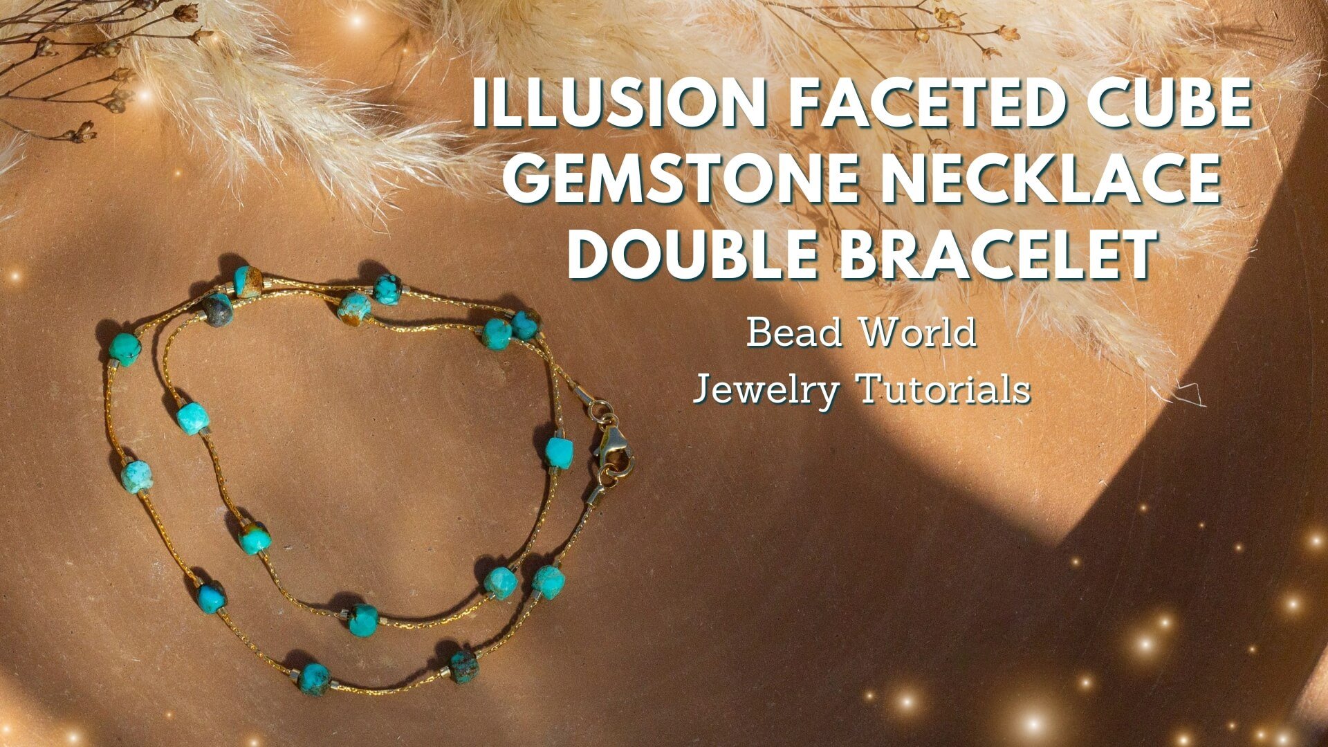 Illusion Faceted Cube Gemstone Necklace / Double Bracelet