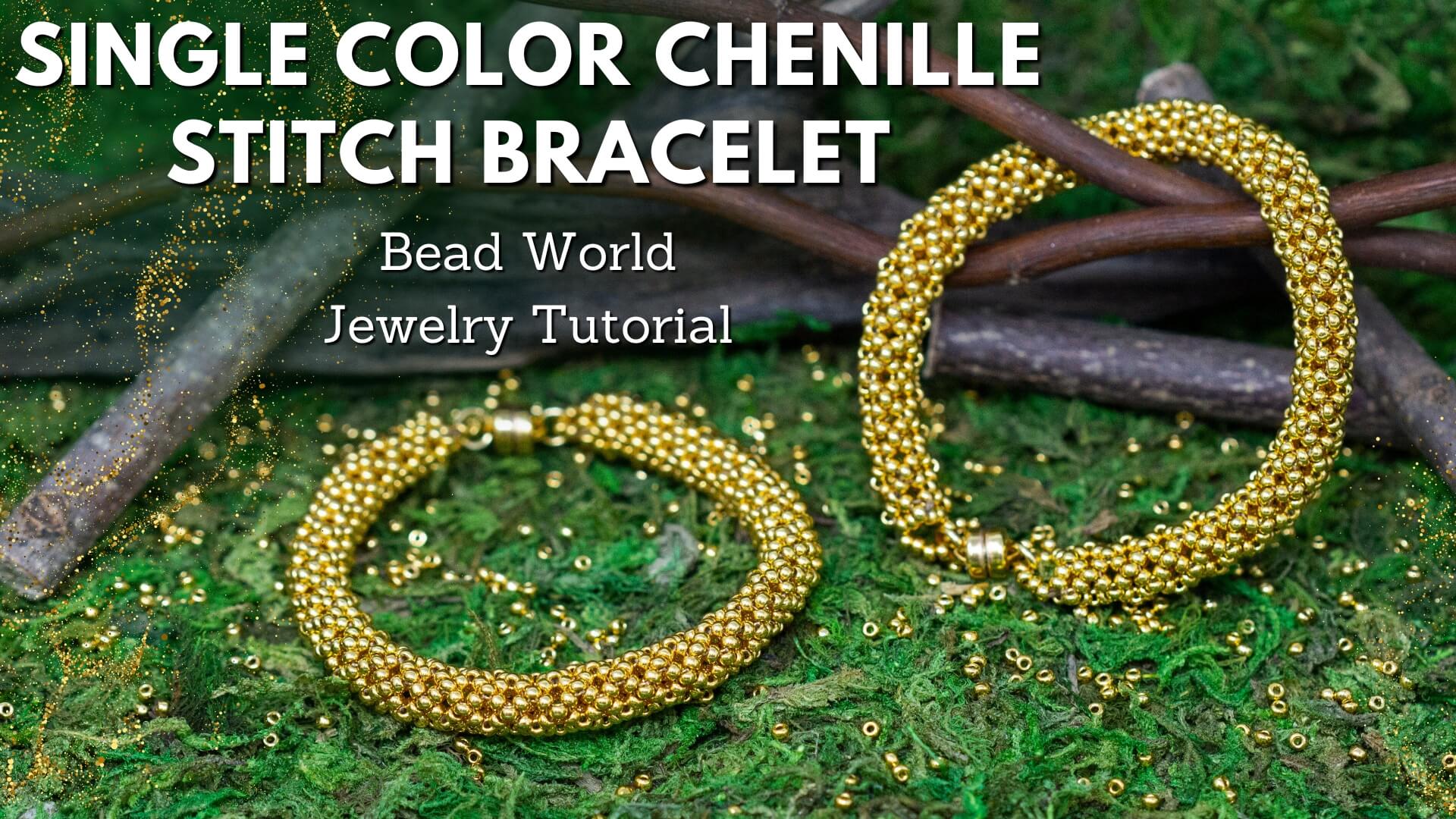 Single Color Chenille Stitch Bracelet