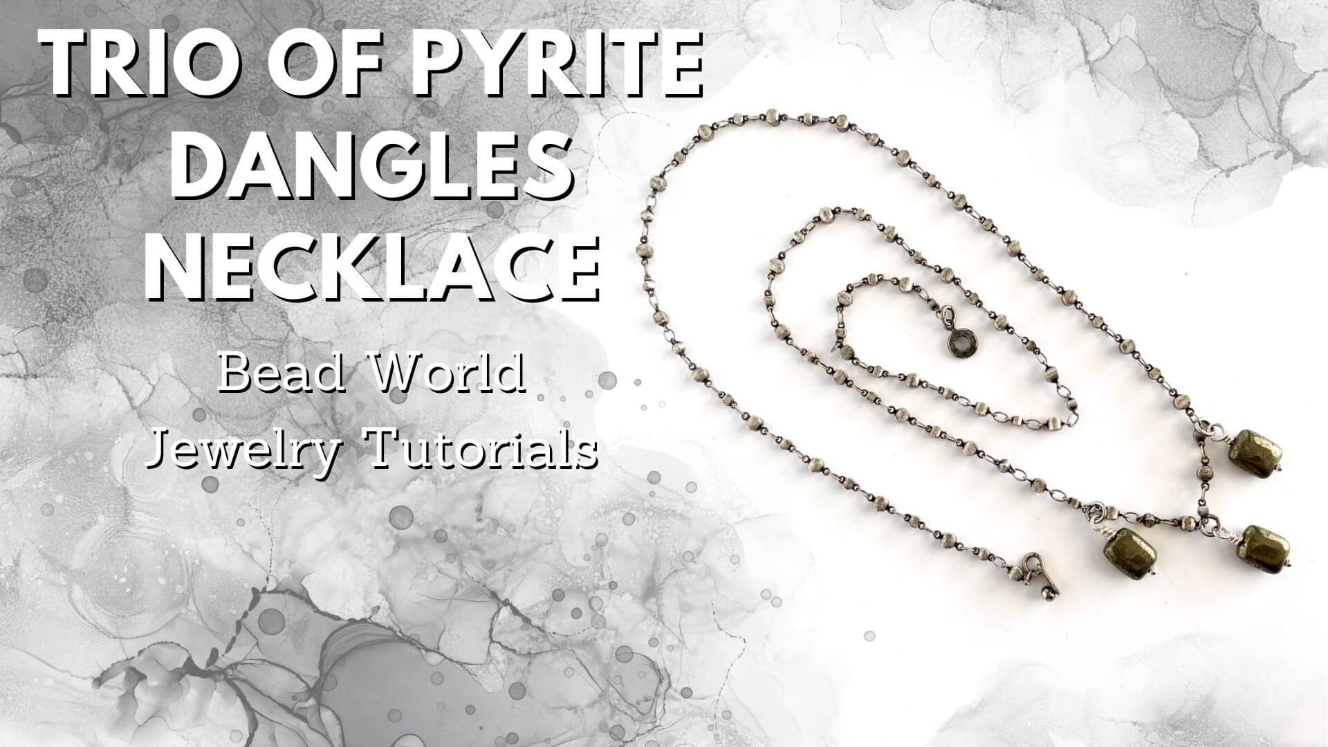 “Trio of Pyrite Dangles” Necklace