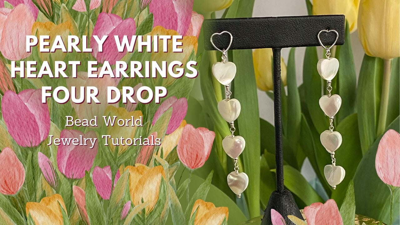 Pearly White Heart Earrings – Four Drop