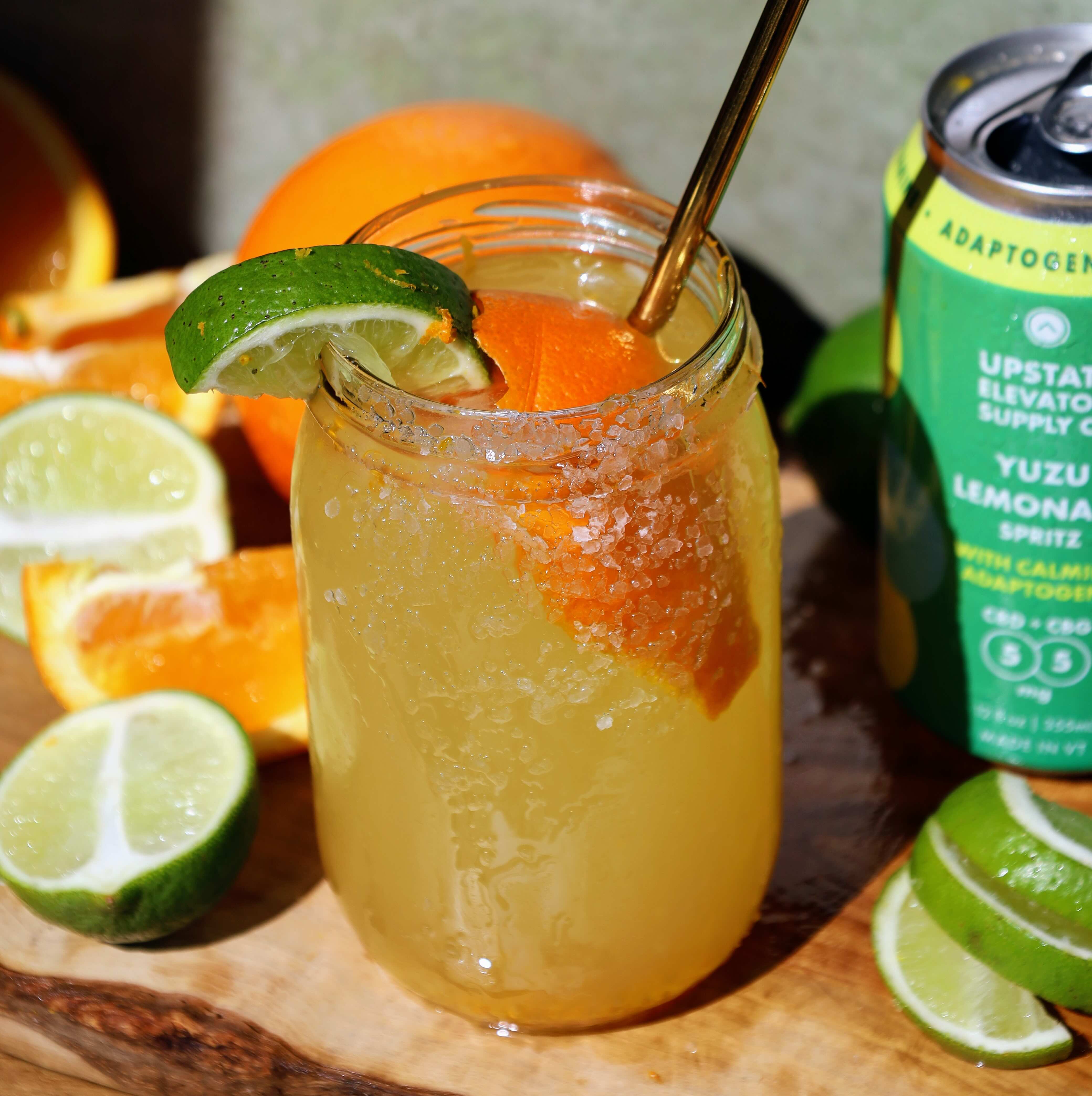 Yuzu Lemonade Margarita with CBD, CBG & Adaptogens