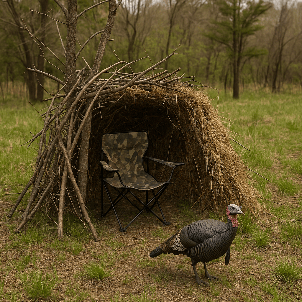 Diy ground blind setup for turkey hunting