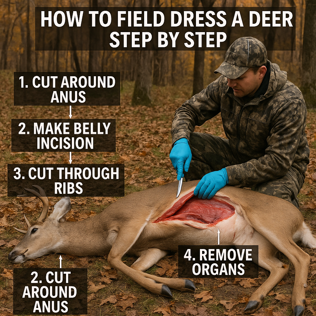 How to field dress a deer step by step