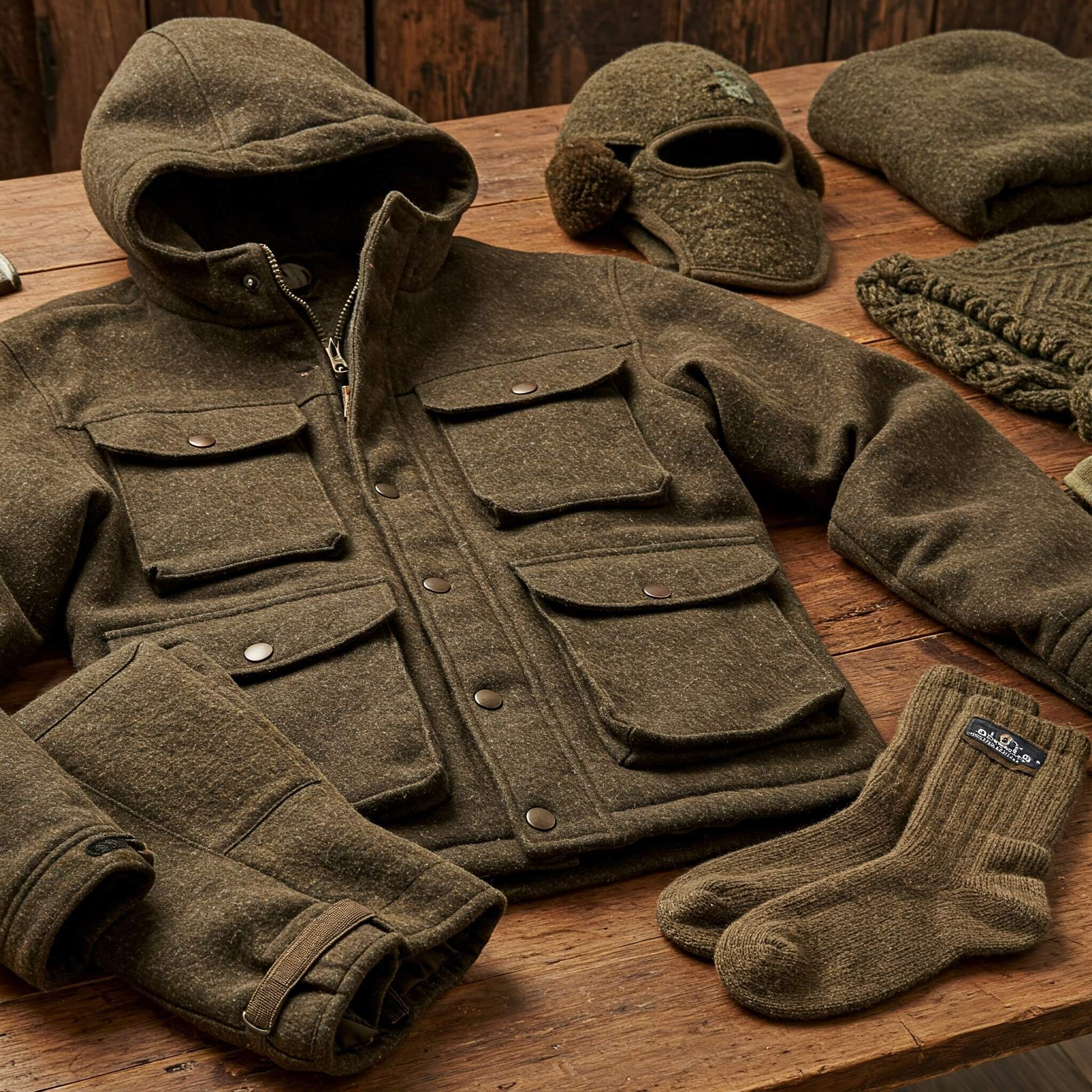 Wool hunting gear