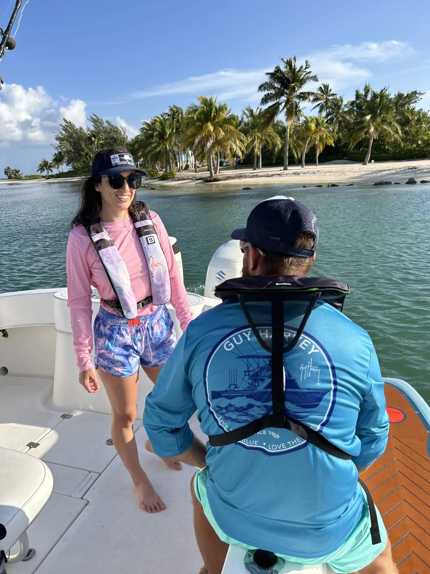 Men and Women wearing Performance Fishing Shirts from Guy Harvey