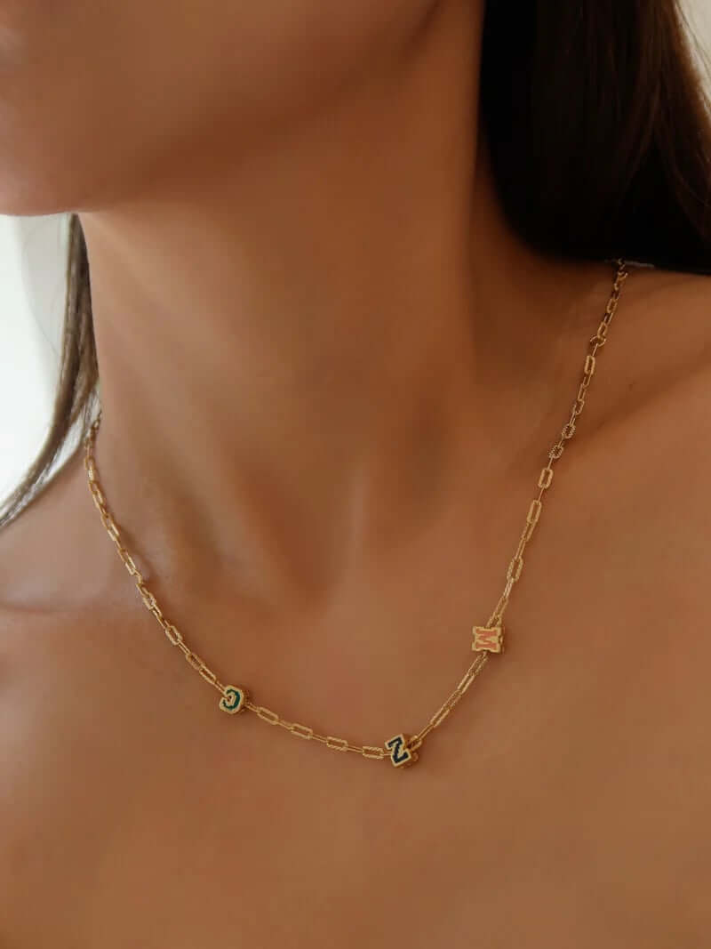 Gold plated initial charm