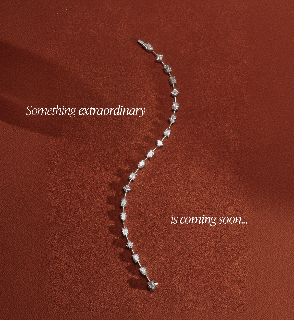 The Lumiere Collection: a one-of-a-kind tennis bracelet stuns with a harmonious mix of pear, emerald, and princess-cut diamonds, an essential lab-grown diamond piece to your jewellery box.