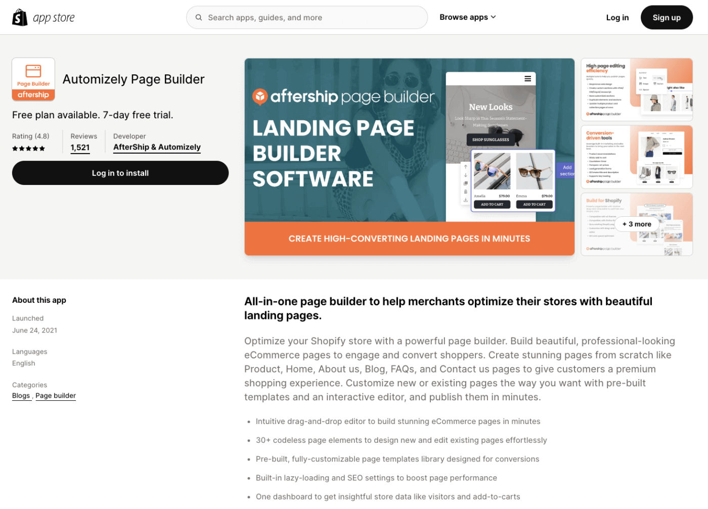 Automizely Page Builder Shopify Page