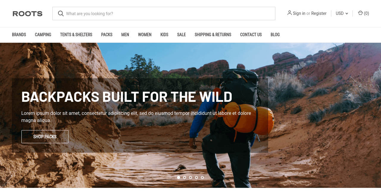 Best BigCommerce Themes: Roots