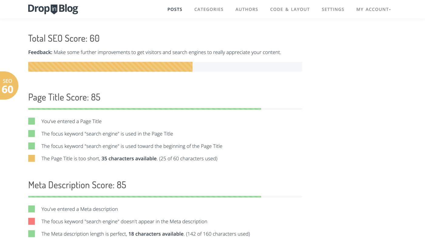 small business blog: SEO Analyzer tool