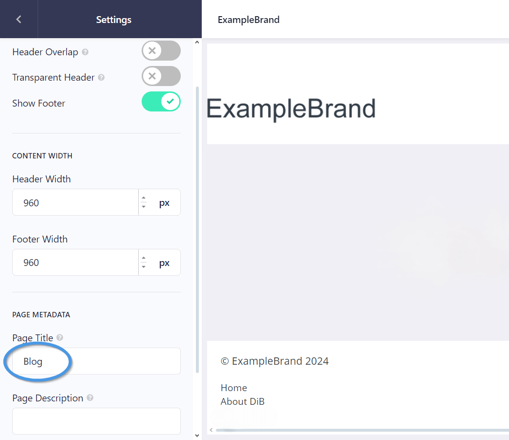 Add Page Name