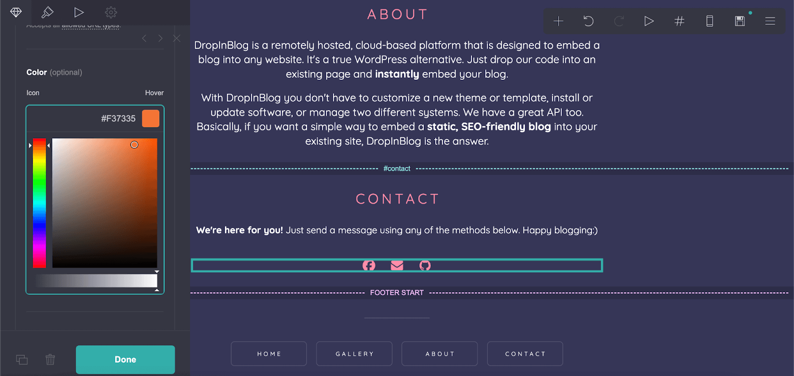 Adding hover effect in Carrd