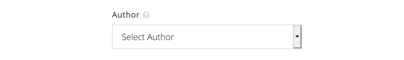 add author dropdown