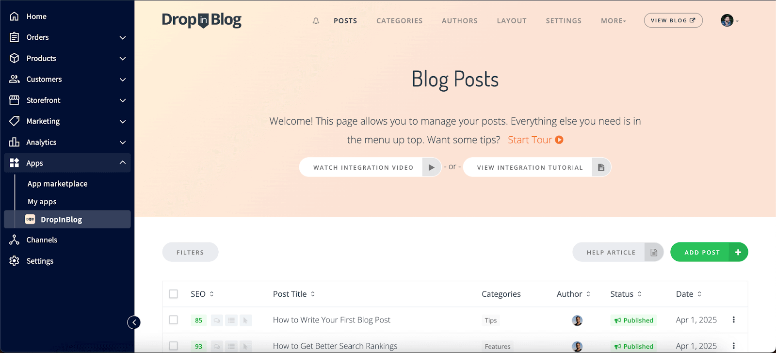 BigCommerce installation step