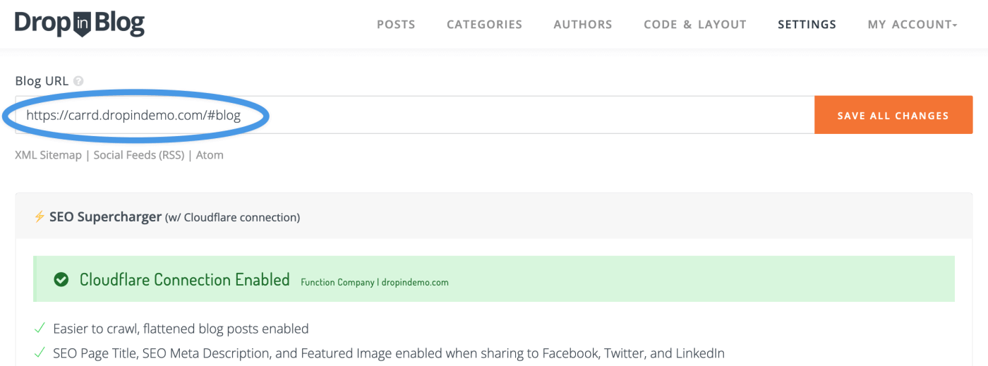 Carrd blog install step