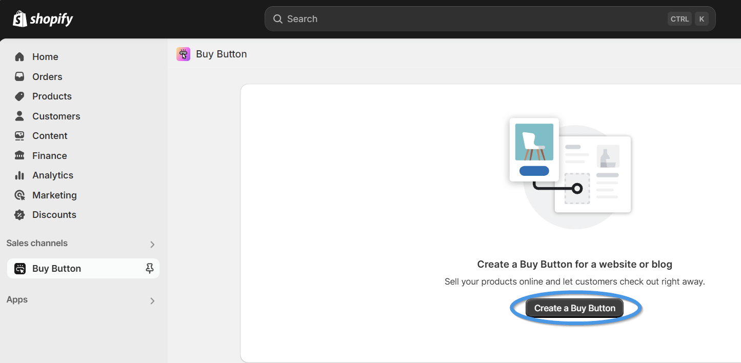 Creating a Buy button in Shopify
