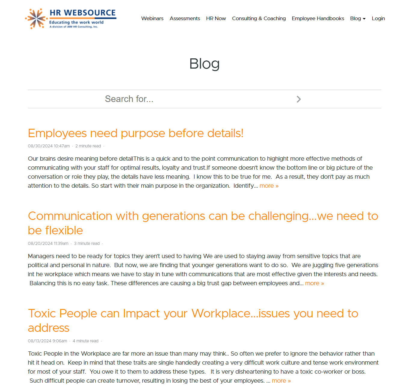 HR Websource blog