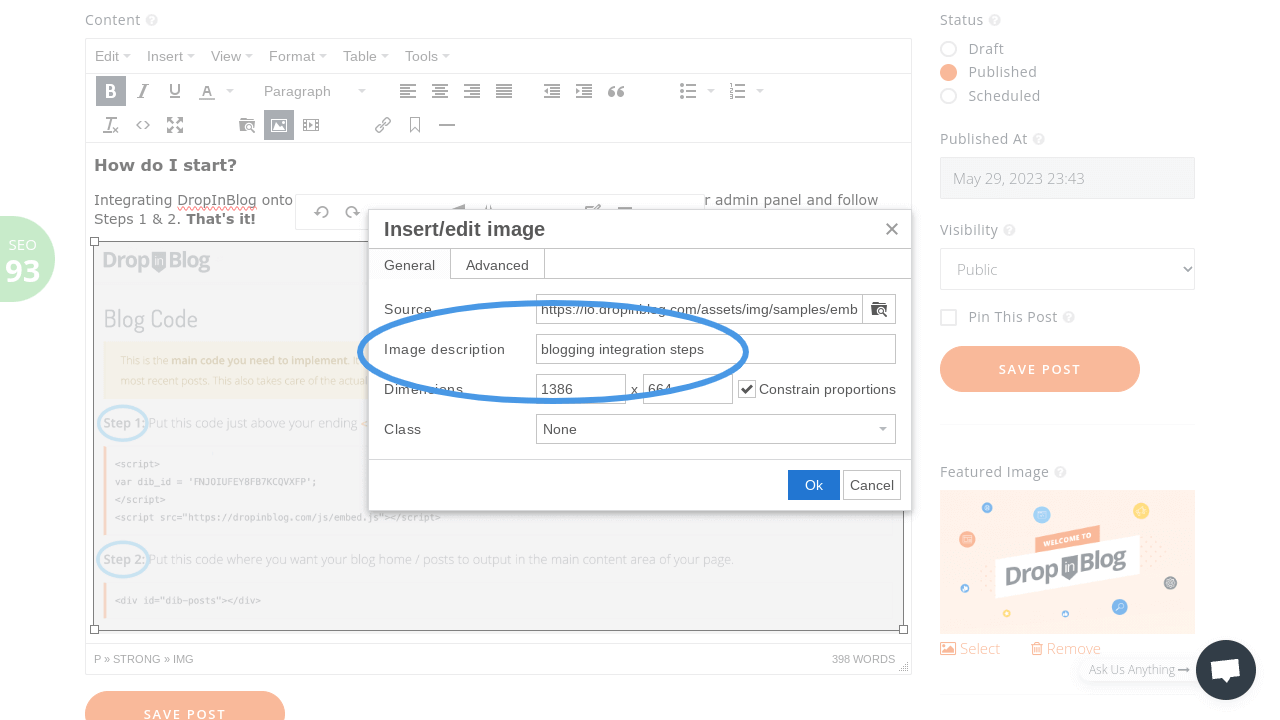 images filenames for SEO: edit the image alt text