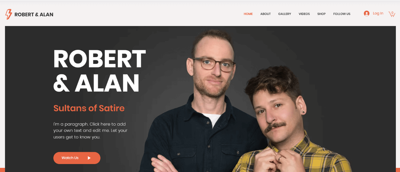 Wix Templates: Robert and Alan