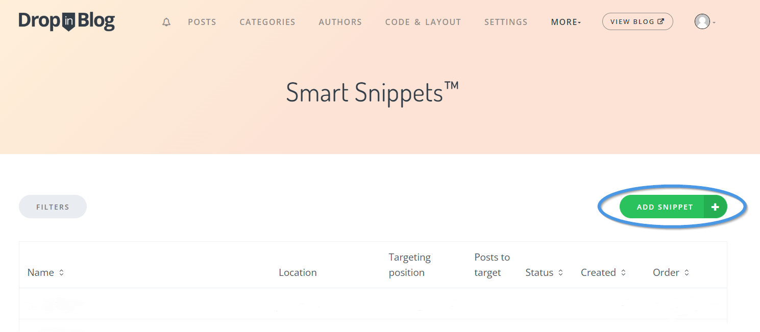 Adding a Smart Snippet