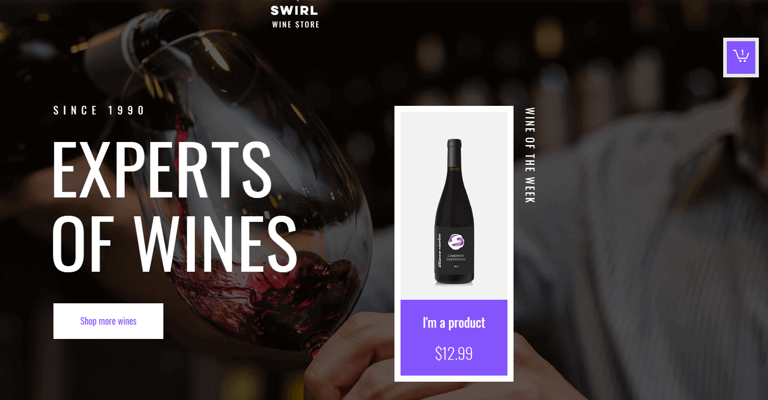 Wix template Swirl