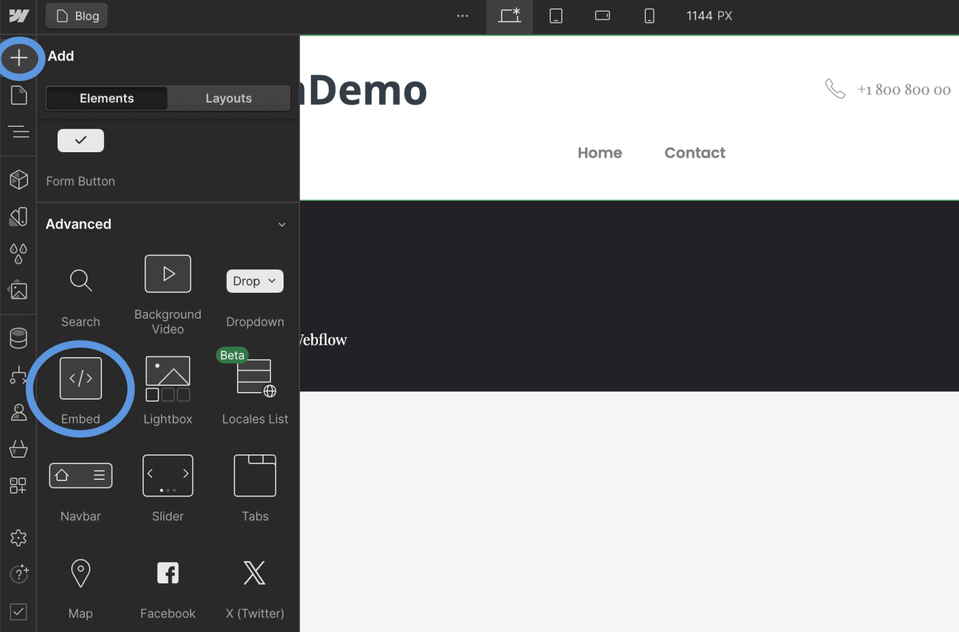 Webflow blog install step