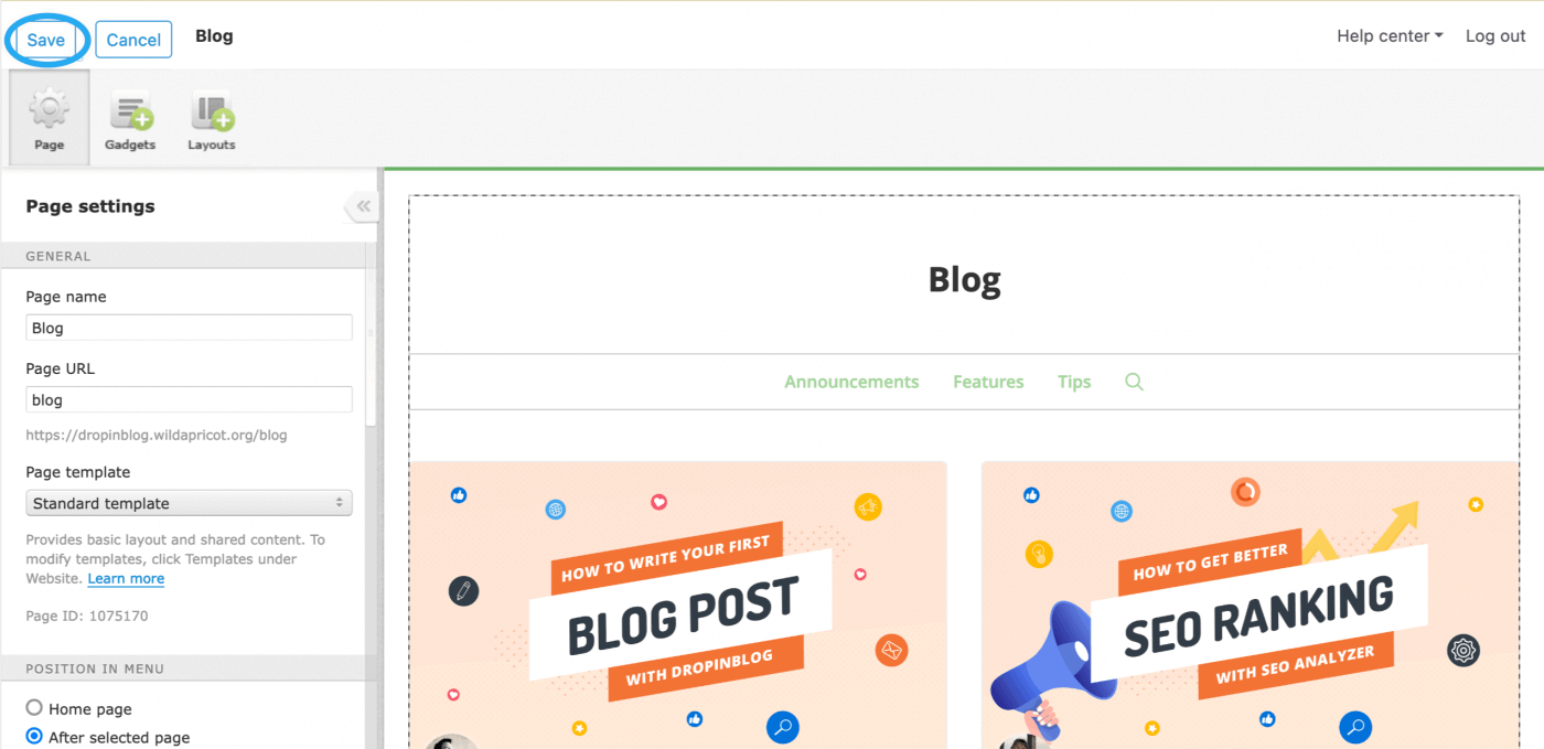 WildApricot blog install step