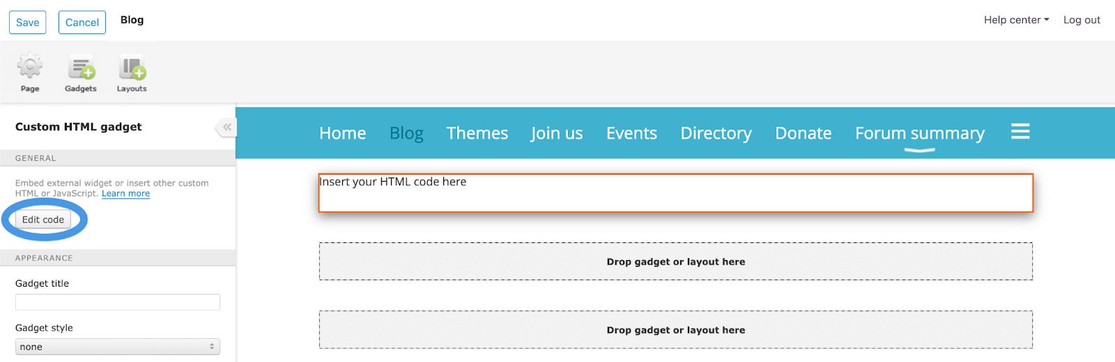 WildApricot blog install step
