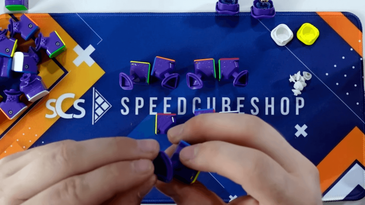 Installing magnets into the stalks of the corners