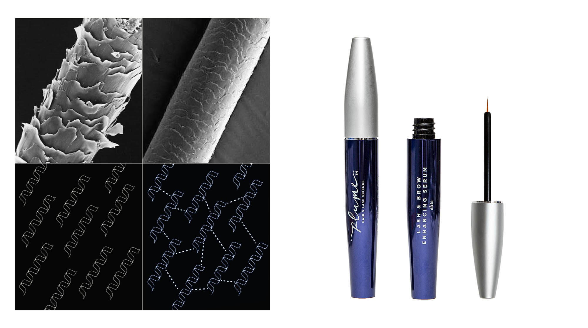 Medical-grade lash serum with hair repair peptides for stronger, healthier lashes
