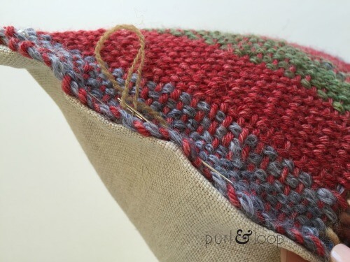 Free woven pillow tutorial from Purl & Loop on the Woolery Blog