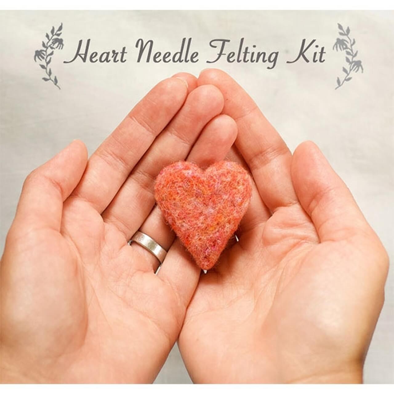Heart Needle Felting Kit