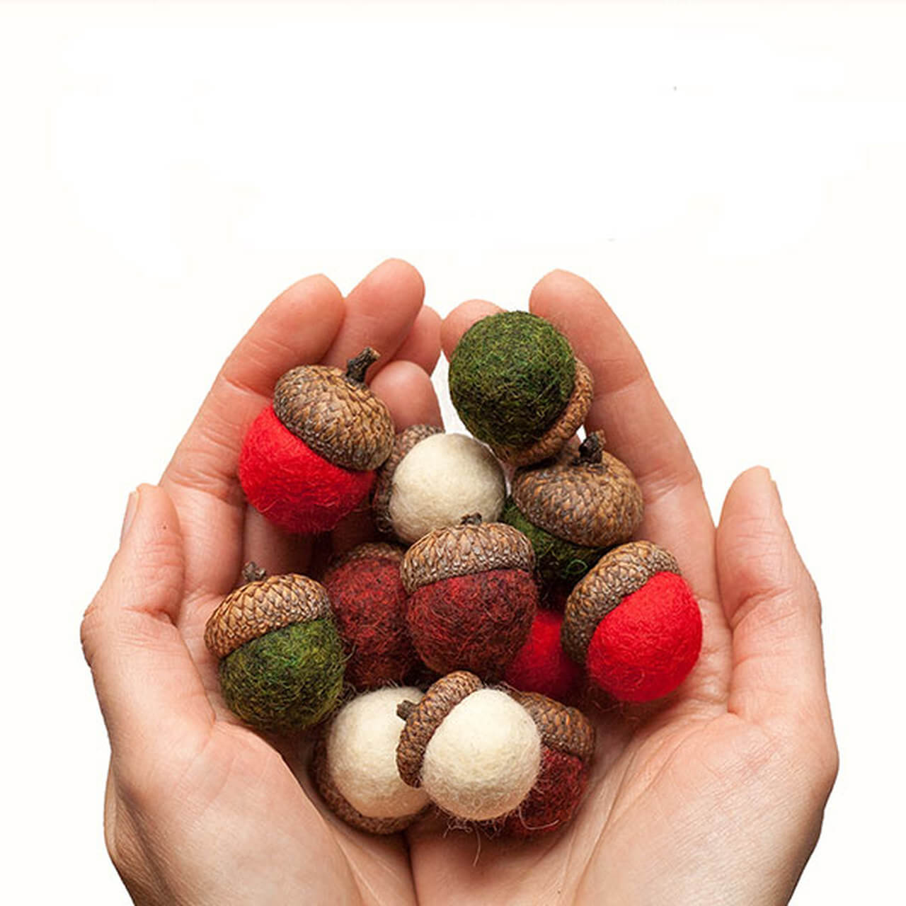 Felted Christmas Acorns