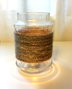 Free tutorial - hygge handspun candle holder DIY upcycle home decor idea