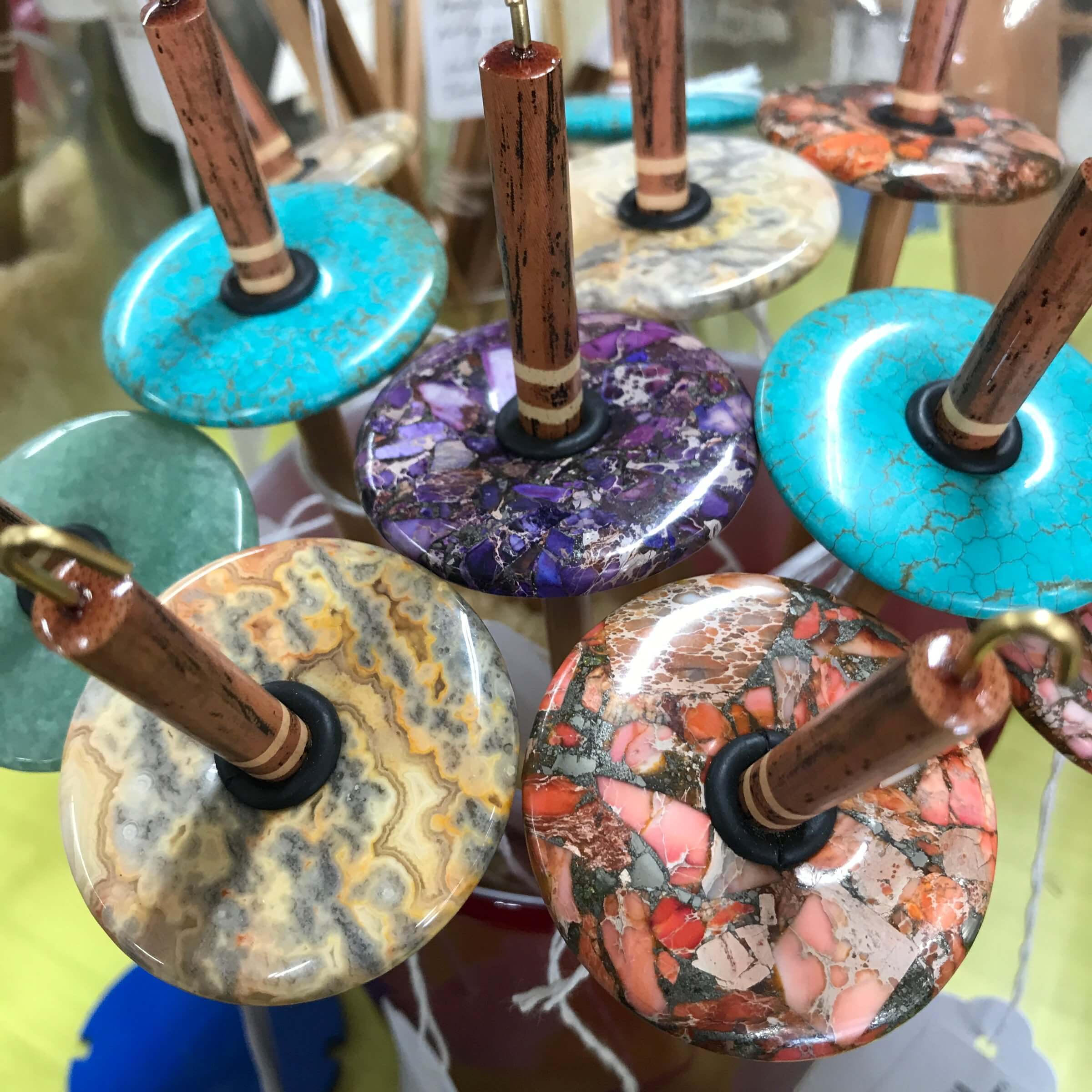 Calico Farm Stone Drop Spindle