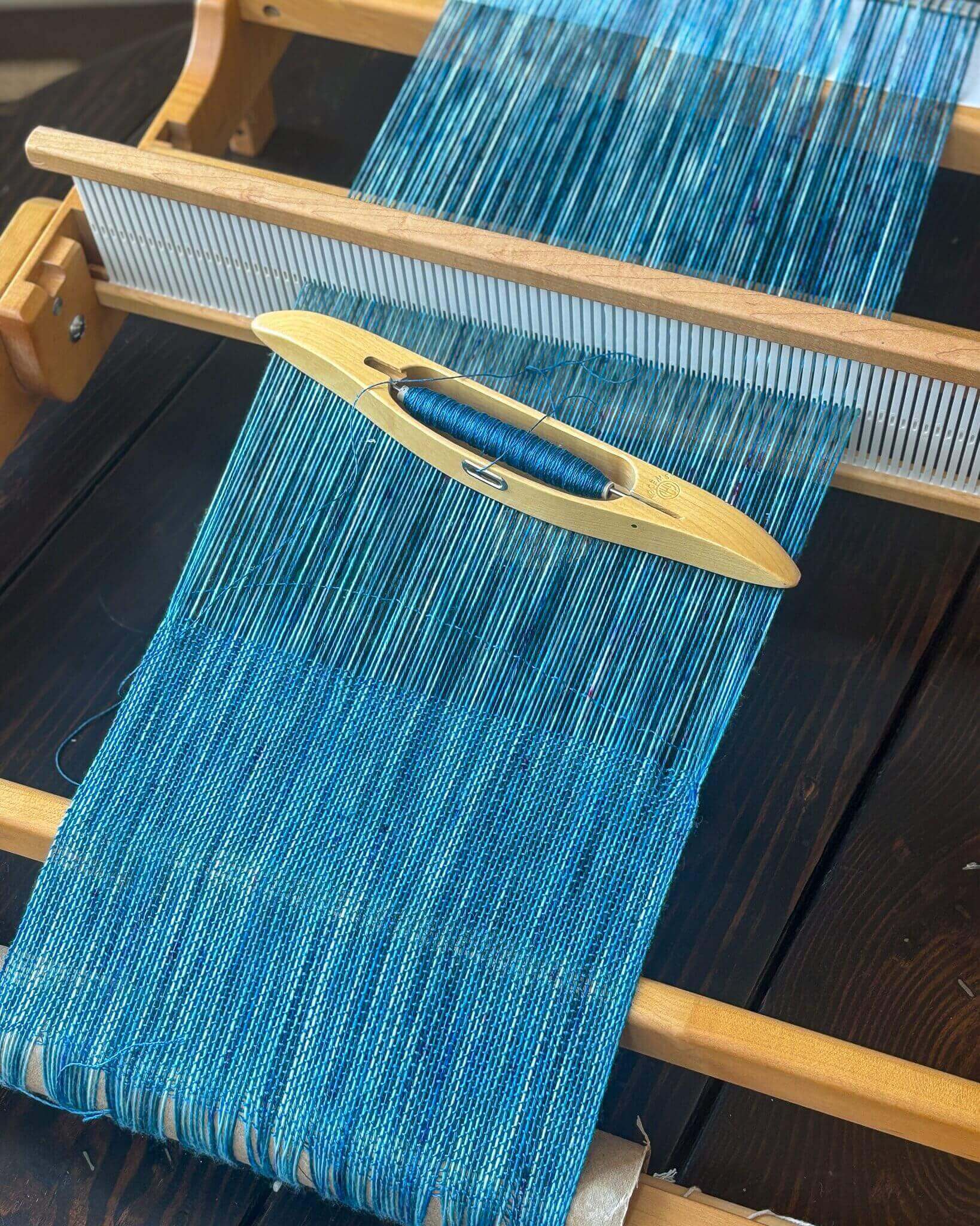 Scarf on rigid heddle loom