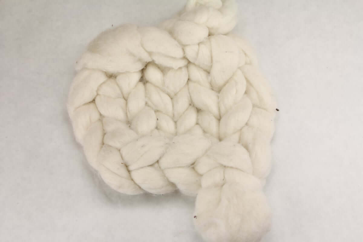 Roving swatch one month of wear