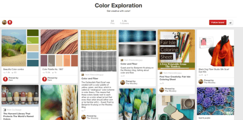 Using pinterest to get inspired. Visit the Woolery blog for more ways to plan your next weaving, spinning, or other craft project!