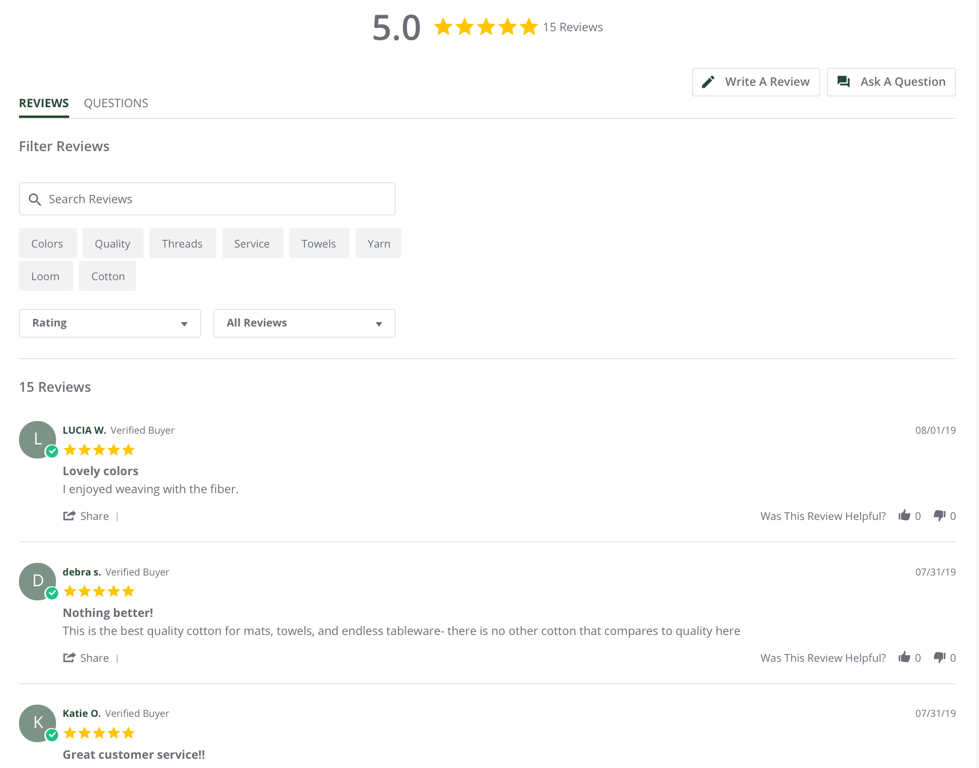 Maurice Brassard Cotton 8/2 reviews