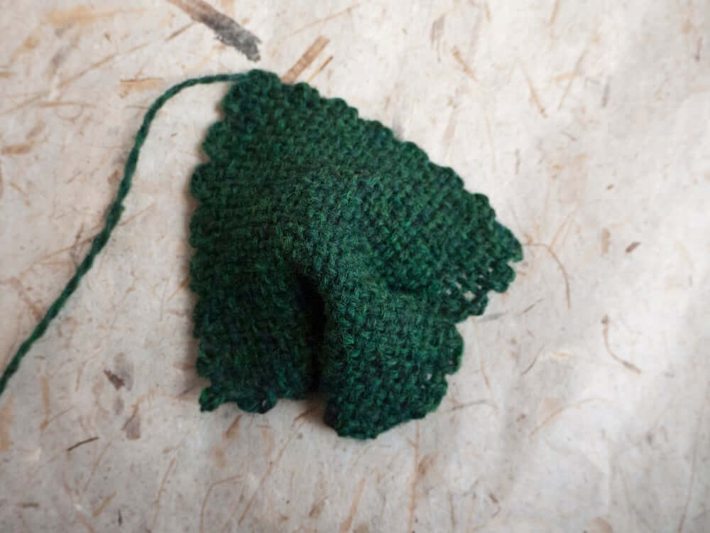 Your green square with the two folds