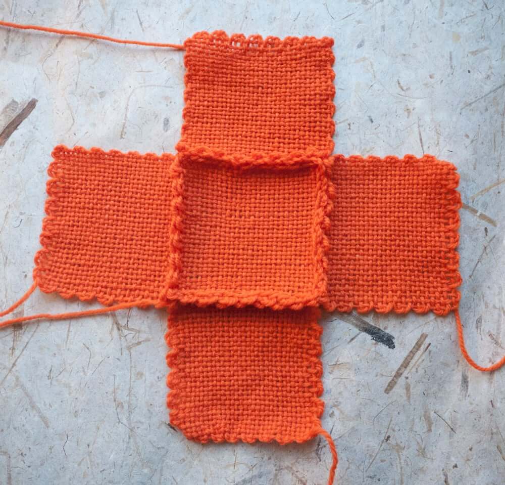 How to sew your orange squares together