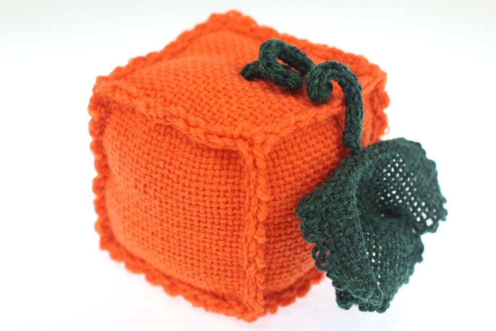 Finished pumpkin Zoom Loom Project