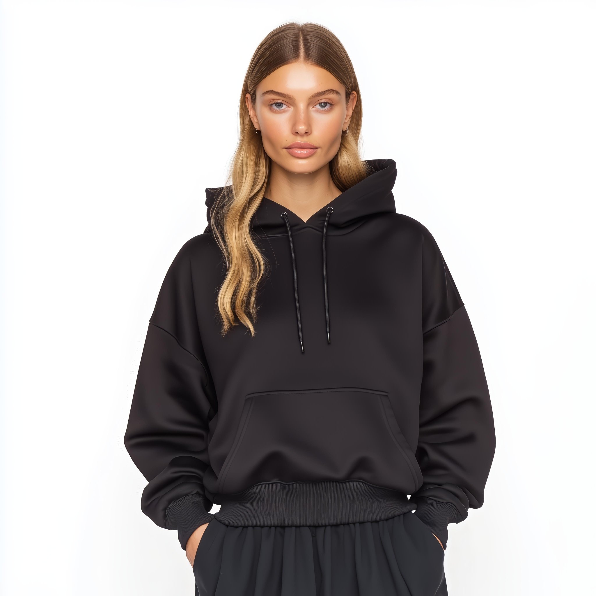 Young person wearing minimalist Tencel hoodie showing style and comfort in is Tencel fabric toxic discussion